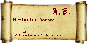Murlasits Botond névjegykártya